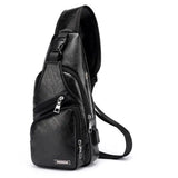 Multifunktionale Leder-Umhängetasche (Crossbody)