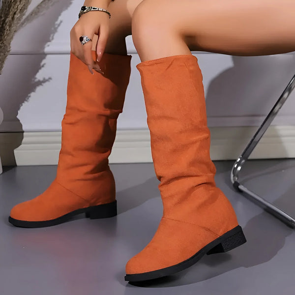 Damen Mid-Calf Slip-On Stiefel