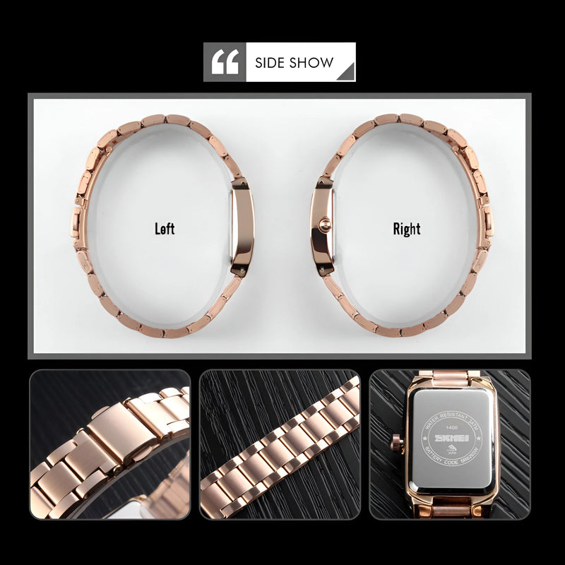 Damen Stylische Wasserdichte Quarz Uhr