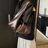 Schultertasche aus PU-Leder