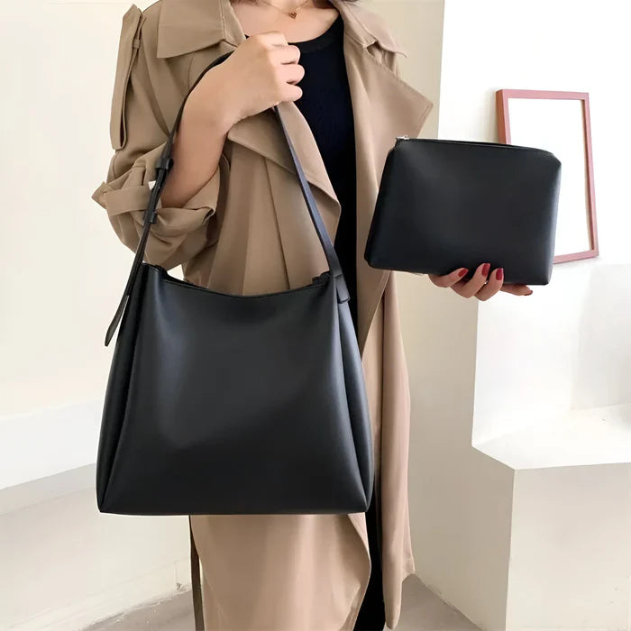 Schulterhandtasche mit großer Kapazität und passender Tasche