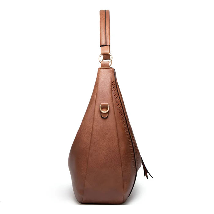 2-teiliges Set: Damen-Shopper & Crossbody-Tasche aus Leder