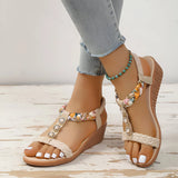Strass Elastischer Riemen Sommer-Sandalen