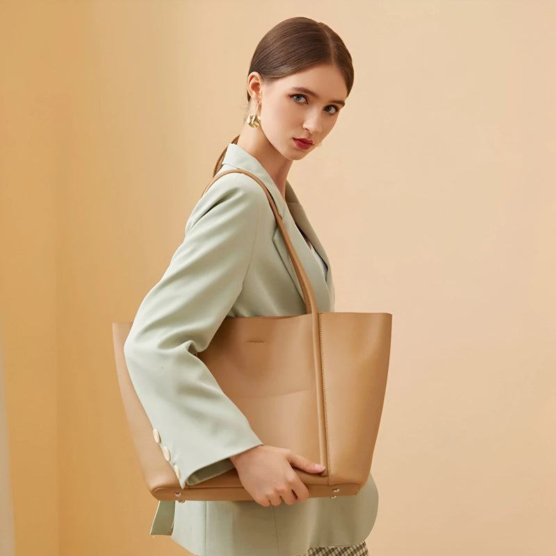 Damen Große Schulter-Tote-Bag aus Leder