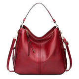 Damen Stilvolle Schultertasche aus Leder