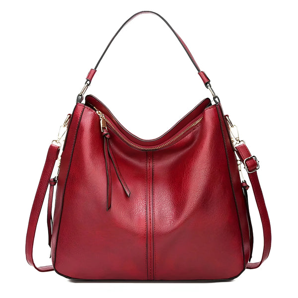 Damen Stilvolle Schultertasche aus Leder