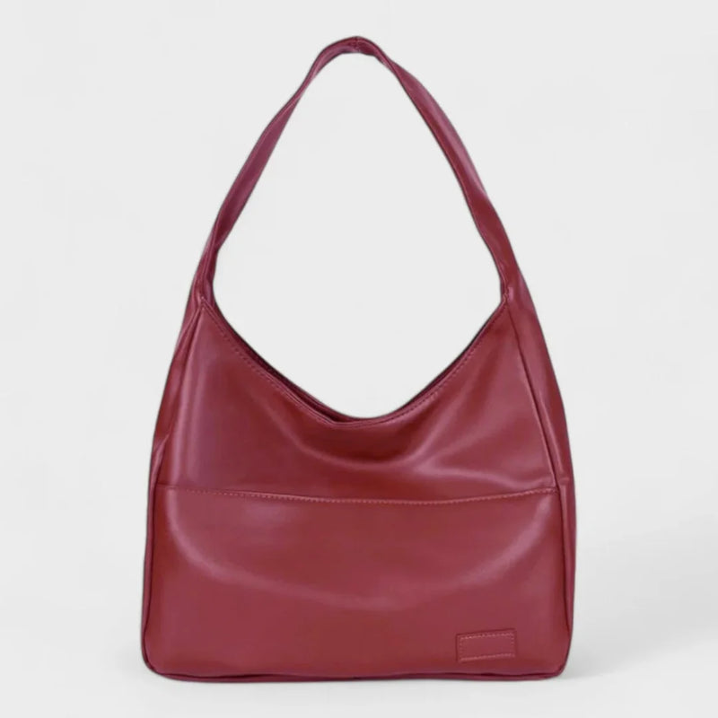 Stilvolle Schultertasche aus veganem Leder