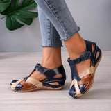 Damen Rundzehen Wedge-Sandalen