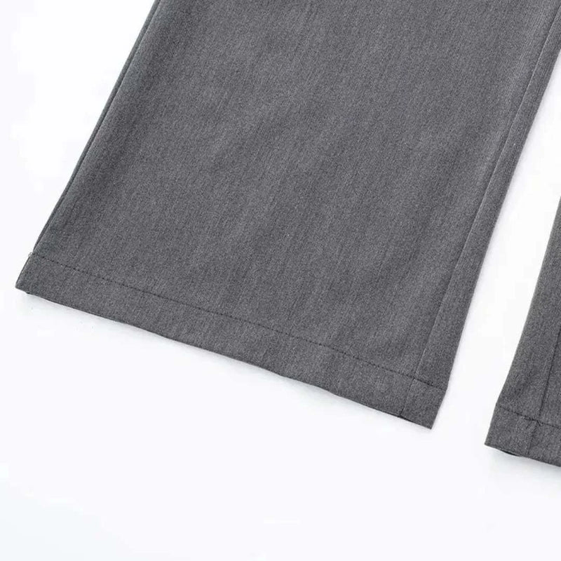 Damen High-Waist Vintage Reißverschluss-Hose