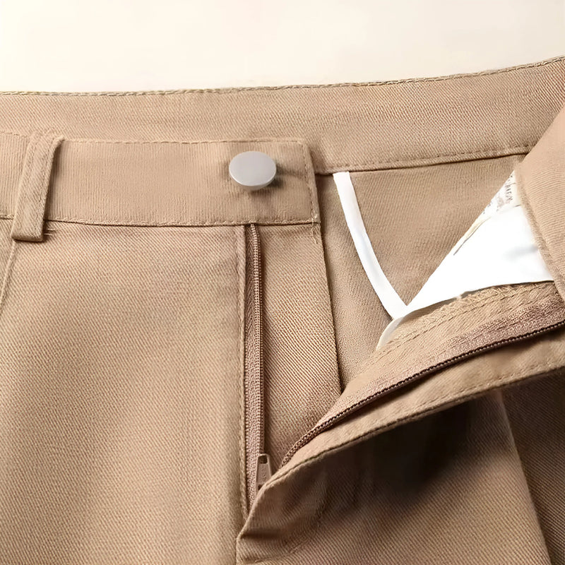 Damen High-Waist Baumwoll-Shorts mit Gürtel