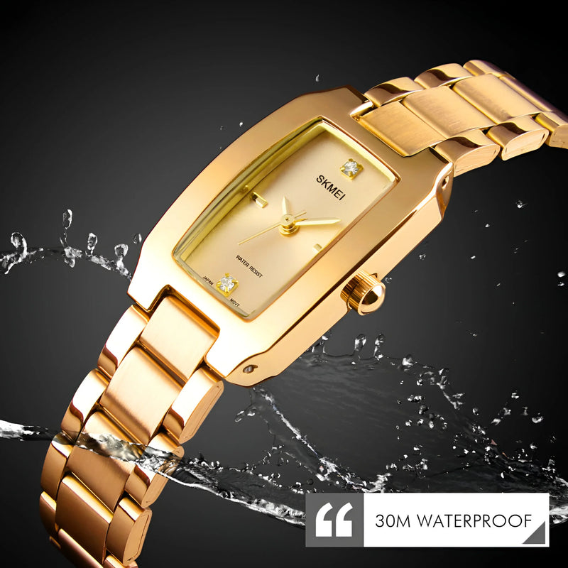 Damen Stylische Wasserdichte Quarz Uhr