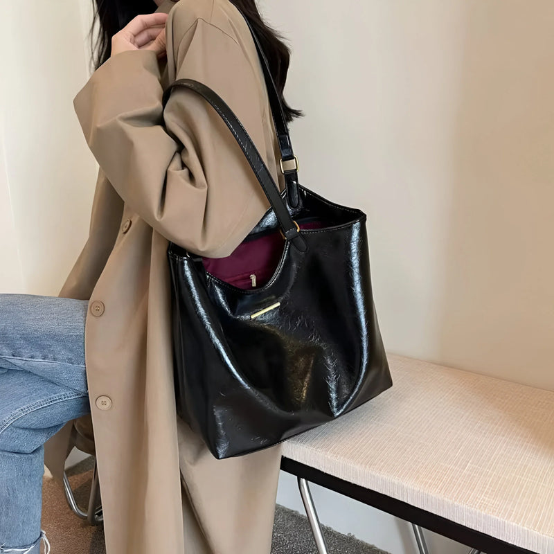 Damen Stilvolle Vintage-Leder-Tote-Bag