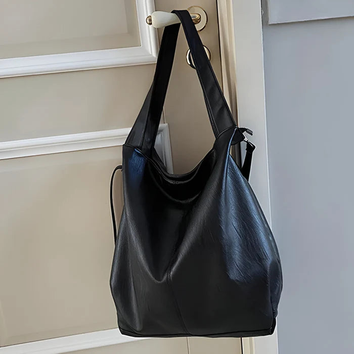 Vintage Schulter-Tote-Handtasche aus weichem PU-Leder
