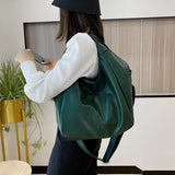 Damen Große Schultertasche aus weichem Leder