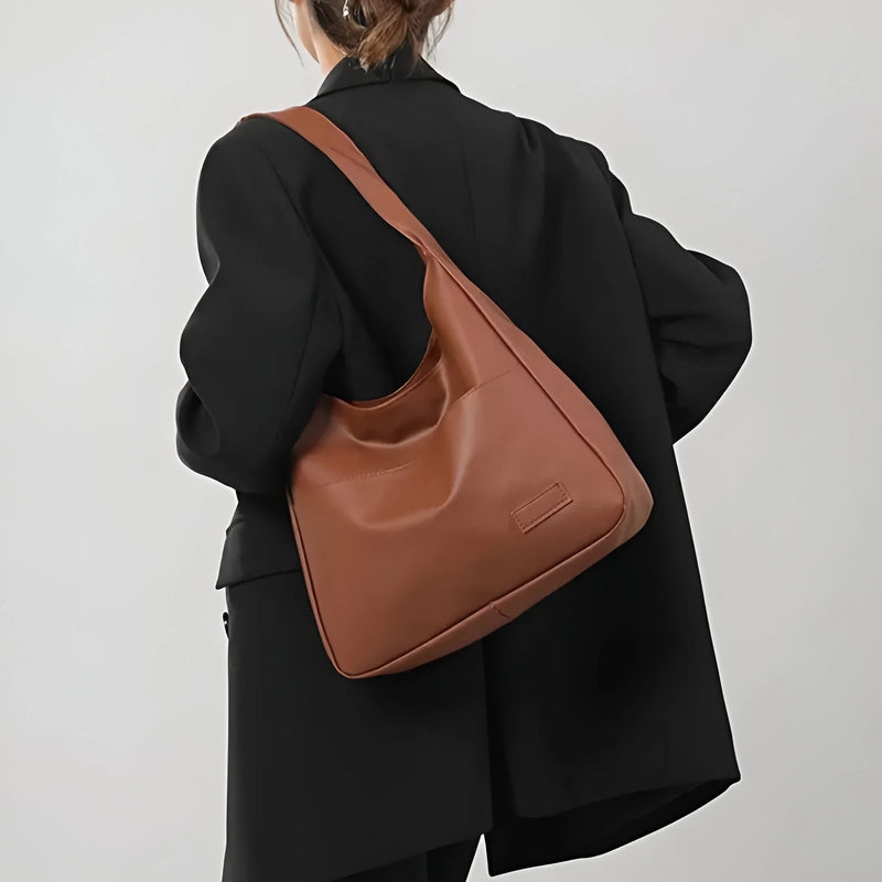 Damen Klassische Alltagsschultertasche aus Leder