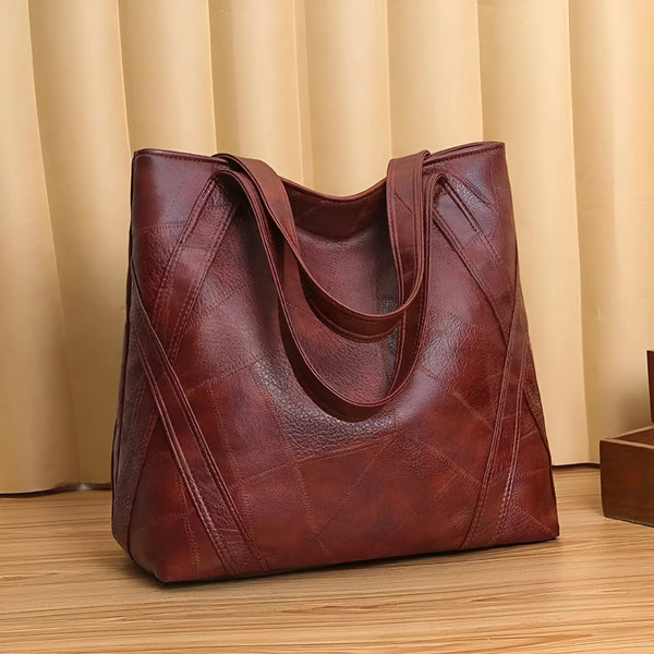 Damen Stilvolle Lederhandtasche mit großer Kapazität