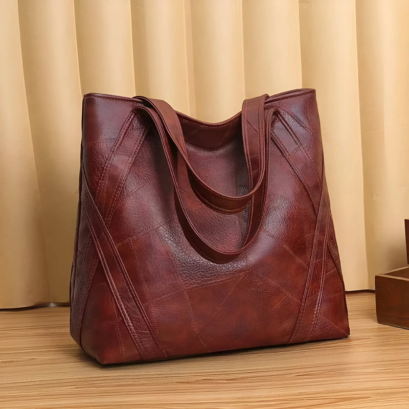 Damen Stilvolle Lederhandtasche mit großer Kapazität