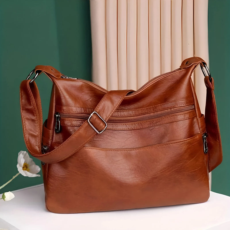 Luxuriöse Damen-Schultertasche aus Leder