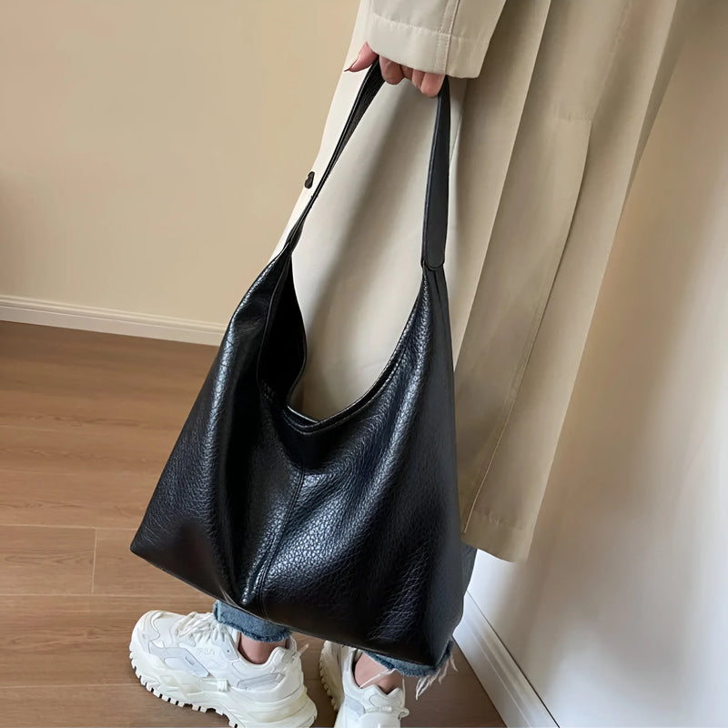 Damen Schultertasche aus Leder mit verstellbarem Riemen