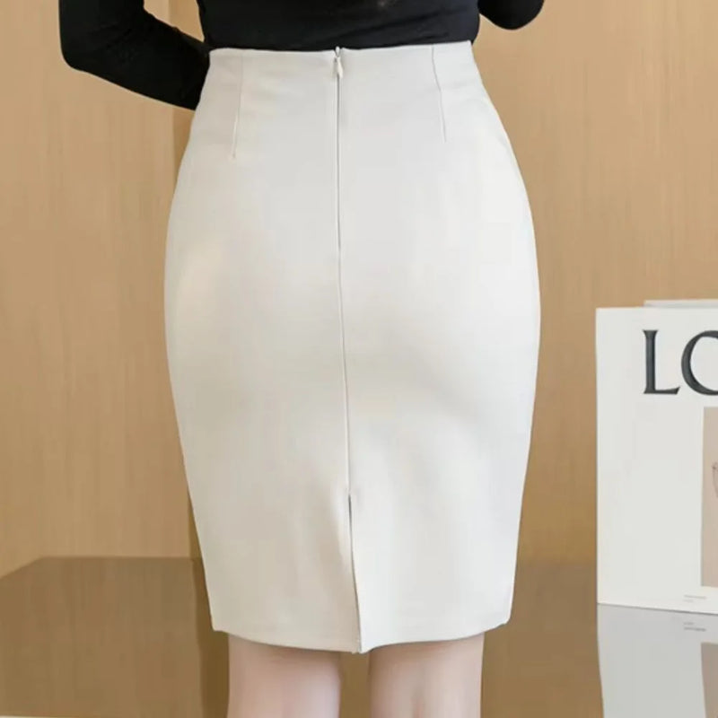 Stylischer, eleganter Midi-Bleistiftrock mit Rückenschlitz