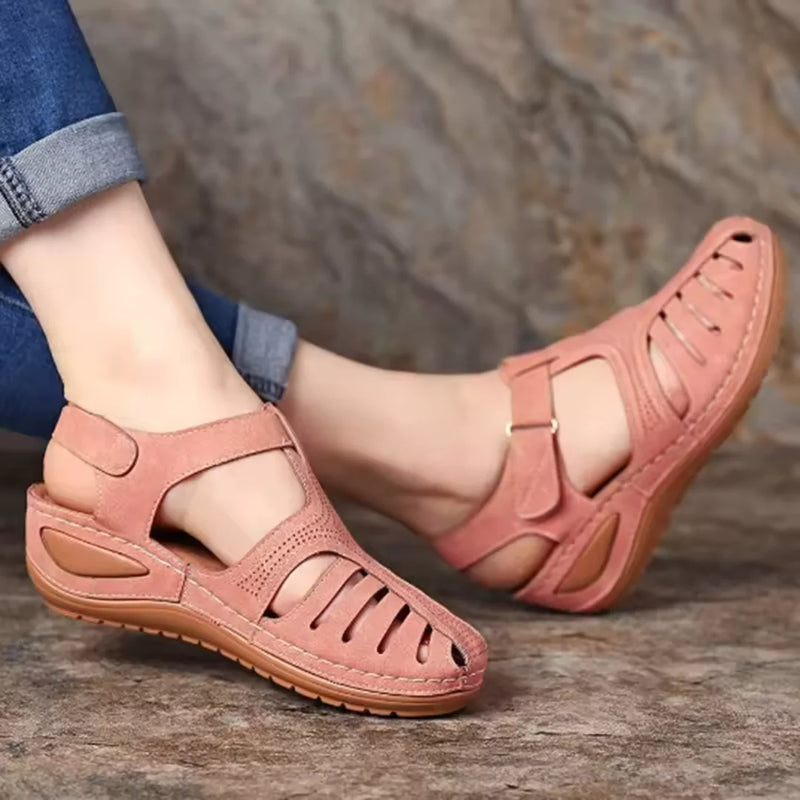 Bohemian Wedge-Sandalen