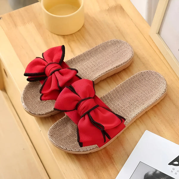 Schmetterlings-Bow Slip-On Sandalen