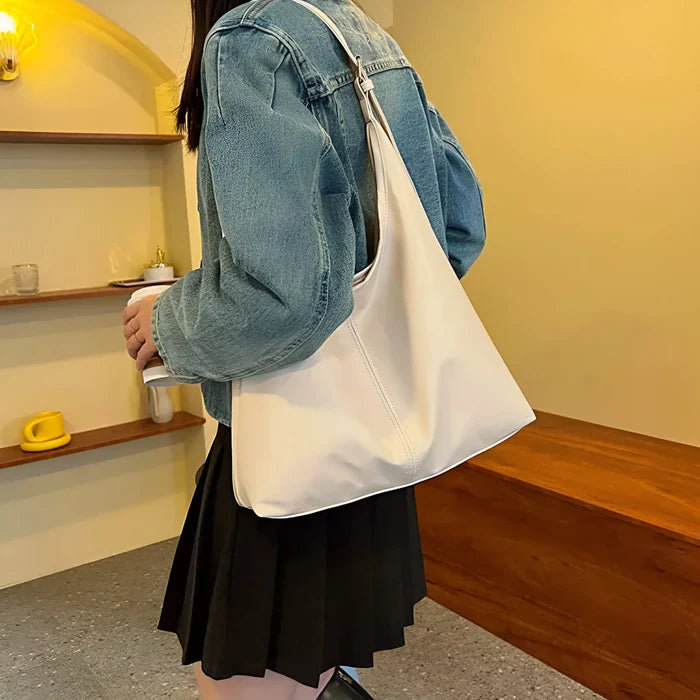 Vintage Schultertasche aus weichem Leder für Damen