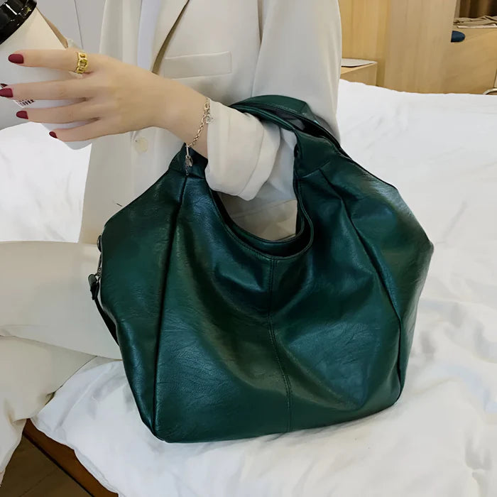 Damen Große Schultertasche aus weichem Leder