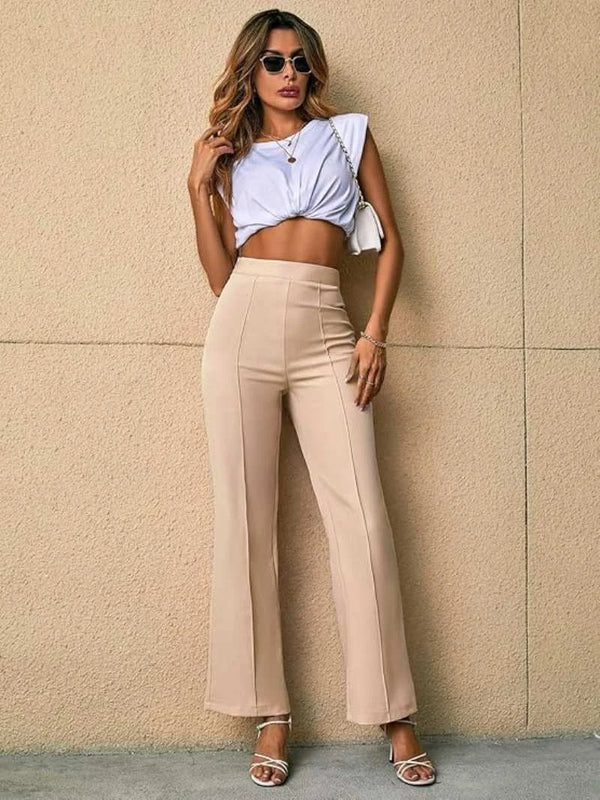 Damen High-Waist Schlaghosen