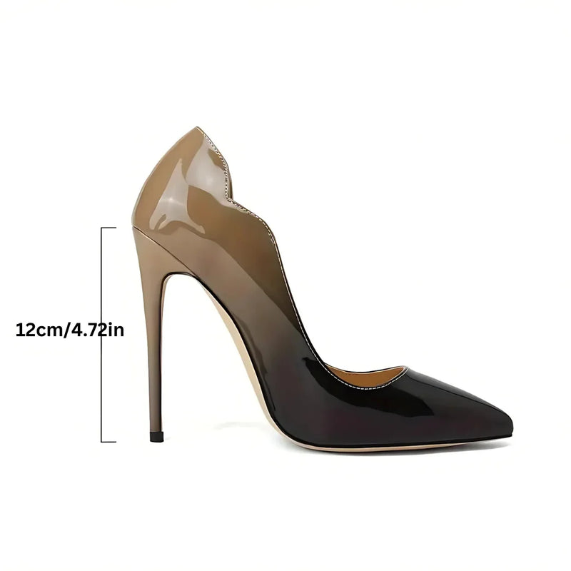 Damen Slip-On Spitz Zehen Stiletto-Absätze