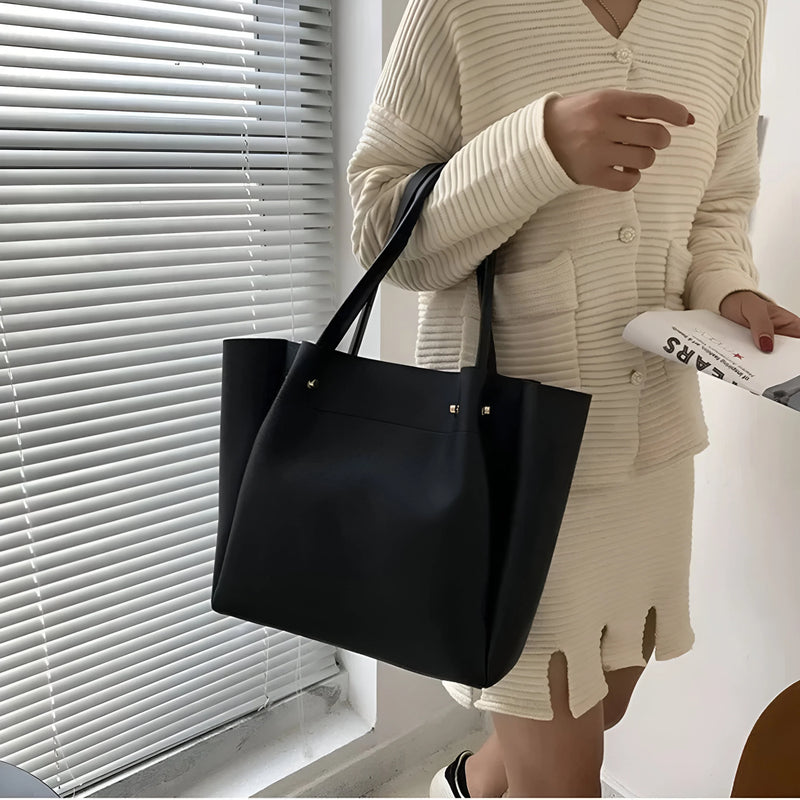 Vielseitige Leder-Tote-Bag für Damen