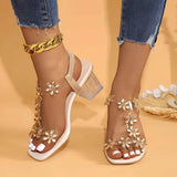 Rhinestone-verzierte High Heel Sandalen für Damen