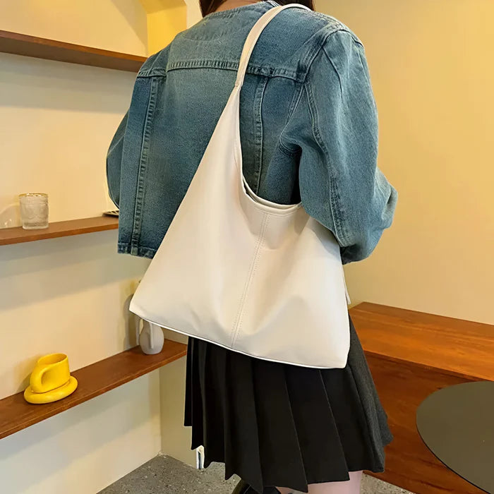 Vintage Schultertasche aus weichem Leder für Damen