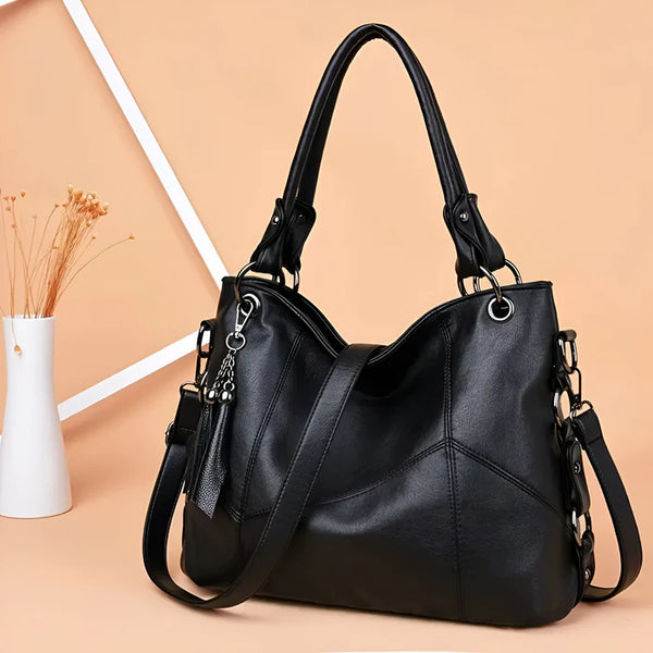 Damen-Crossbody-Designertasche aus Leder mit Quaste