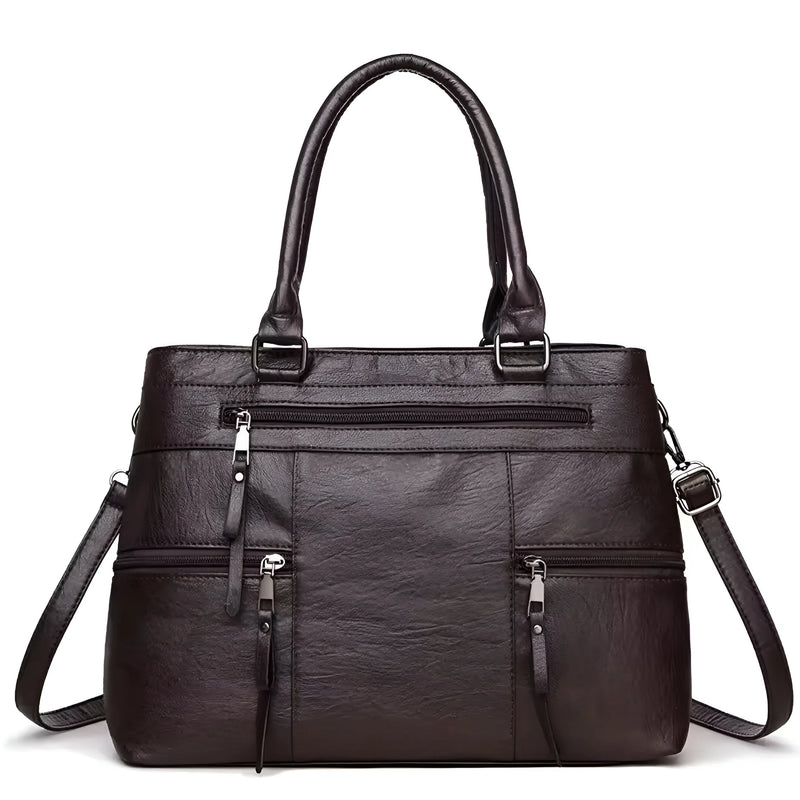 Stilvolle Boston-Handtasche aus Leder für Damen