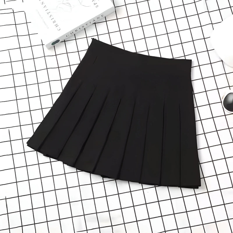 High-Waist Falten-Minirock – Bequem & vielseitig