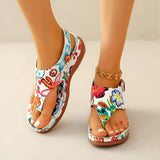 Florale bestickte Komfortsandalen