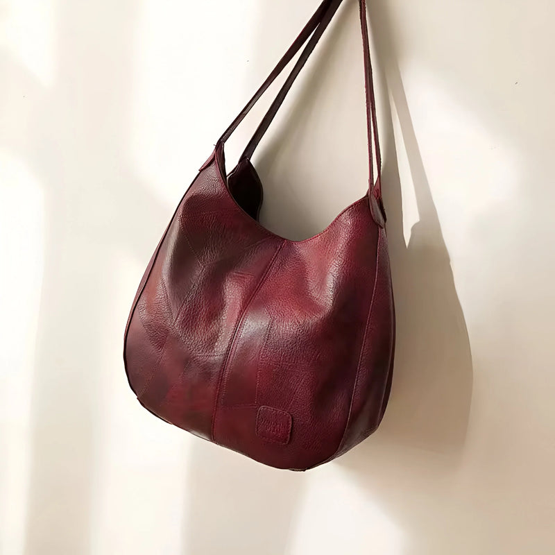 Damen Trendige Vintage-Schultertasche aus Leder