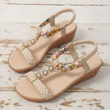 Strass Elastischer Riemen Sommer-Sandalen