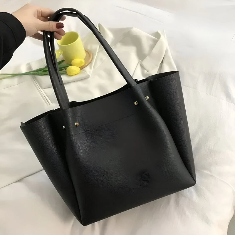 Vielseitige Leder-Tote-Bag für Damen