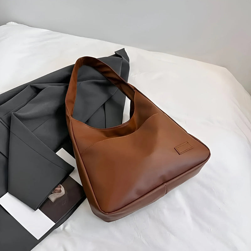 Damen Klassische Alltagsschultertasche aus Leder