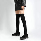 Damen Überknie-Stretch-Stiefel