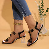 Rhinestone-verzierte High Heel Sandalen für Damen