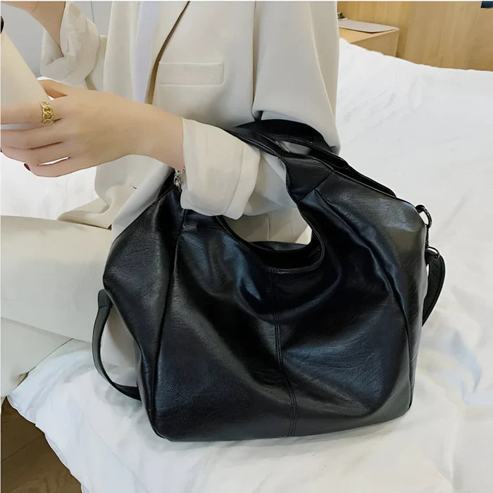 Damen Große Schultertasche aus weichem Leder