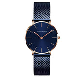 Damen Stylische Gold Quarz Uhr