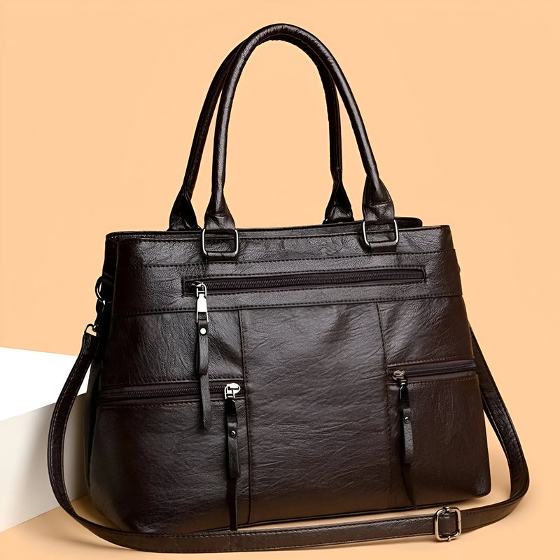Stilvolle Boston-Handtasche aus Leder für Damen