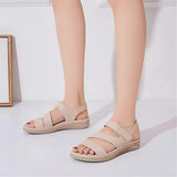 Keilsandalen mit verstellbarem Riemen und Fußgewölbeunterstützung