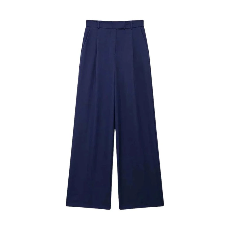 Damen High-Waist Vintage Reißverschluss-Hose