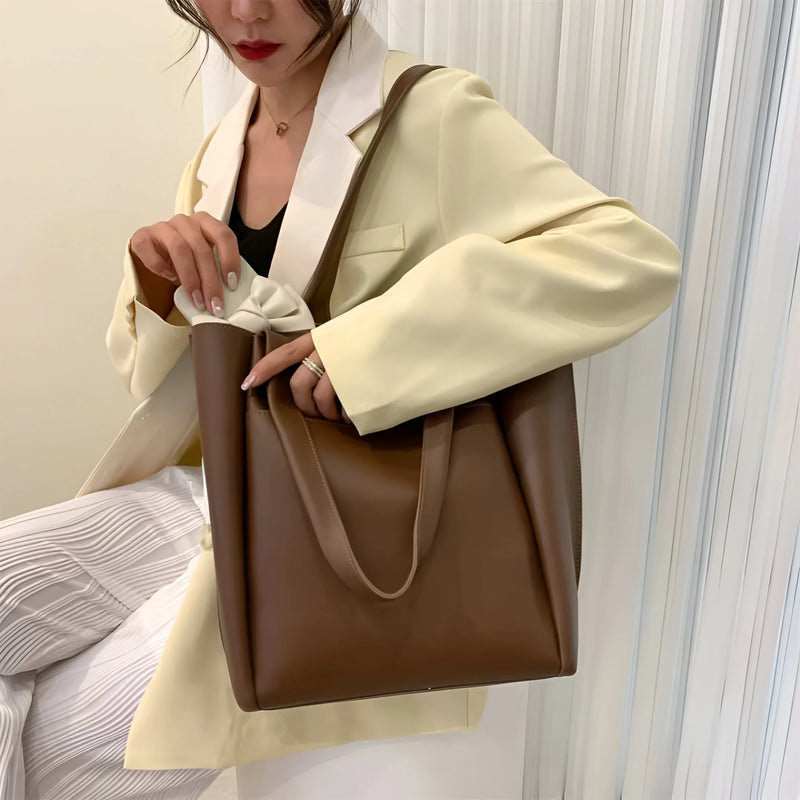 Damen Stilvolle Große Schulterhandtasche
