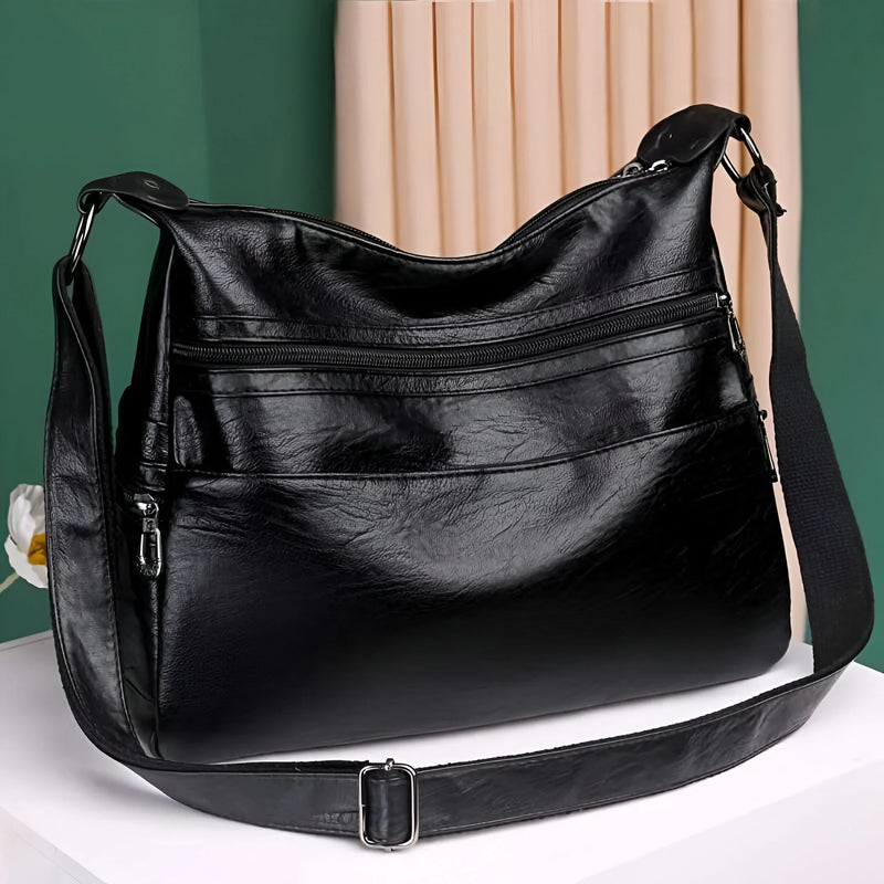 Luxuriöse Damen-Schultertasche aus Leder